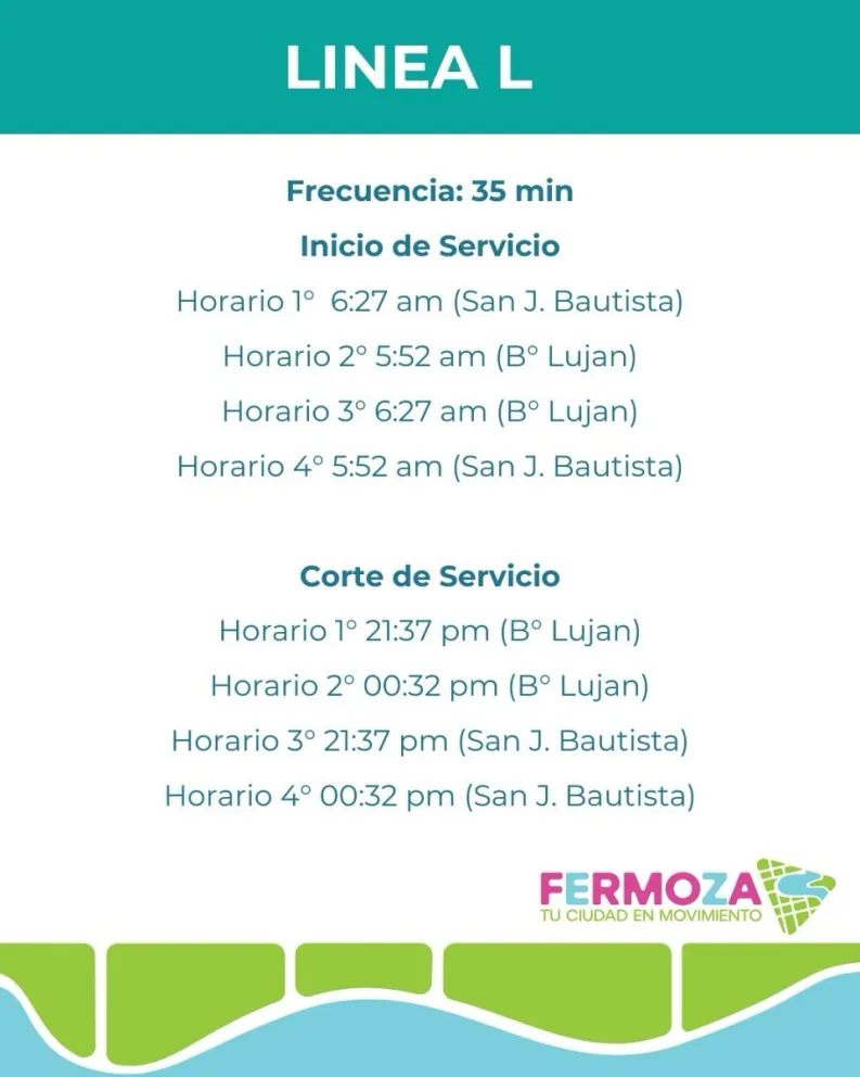 Nuevos horarios de colectivos por el receso escolar invernal en Formosa