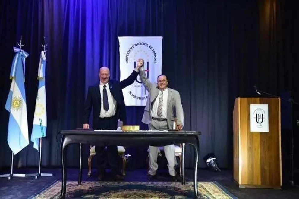 Augusto Parmetler y Emilio Grippaldi, rector y vice de la Universidad Nacional de Formosa