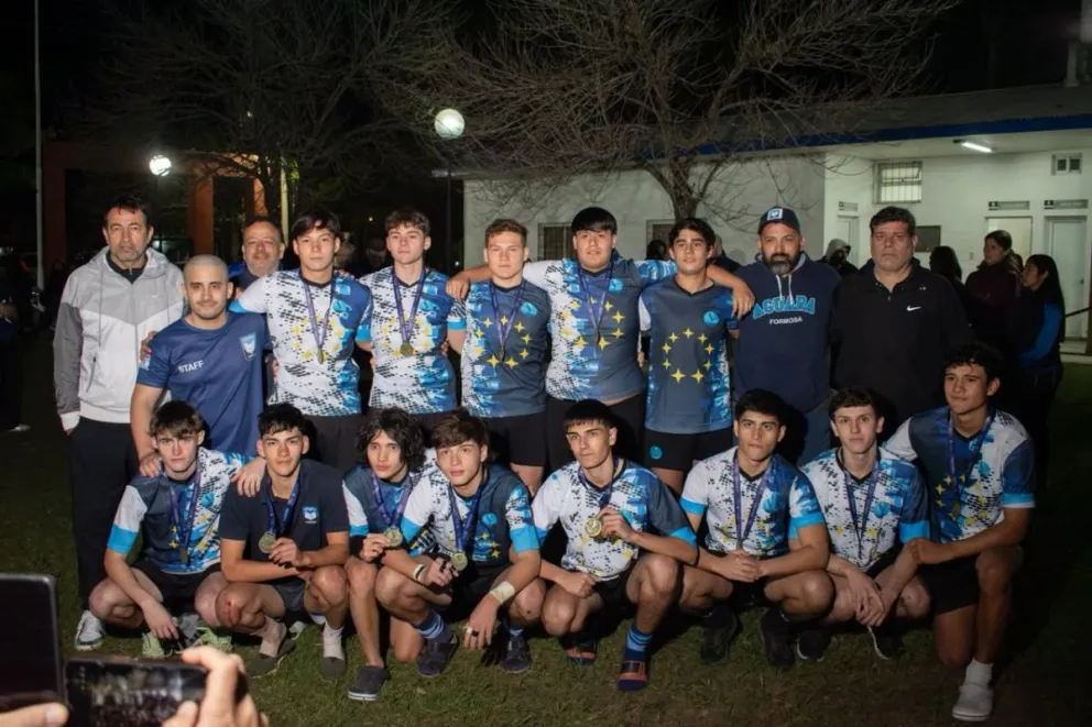 FOTO: Formación de Aguará campeón en el rugby de los Juegos Evita Formoseños.